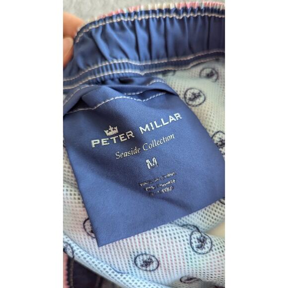 Peter Millar Mens Swim Trunks Medium Seaside Collection Shorts Fish Lined - Picture 4 of 9